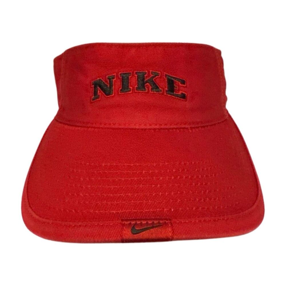 Nike Pro Classics Vintage Visor Strapback Adjustable Embroidered Red One Size